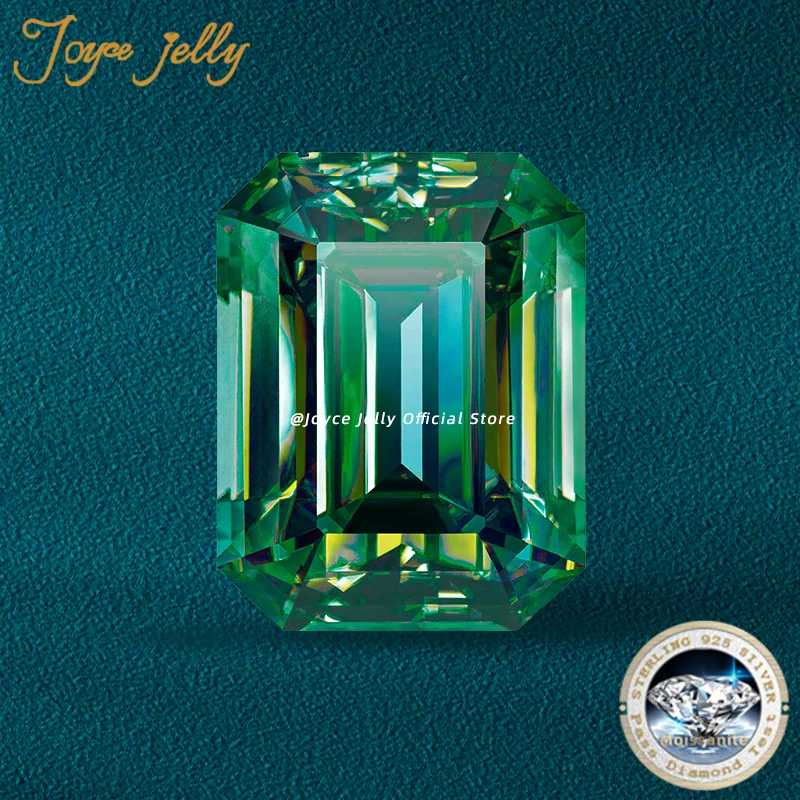

JoyceJelly изумрудная огранка Муассанит 0,5-12 карат D Цвет VVS1 3EX свободные драгоценные камни пройти Алмазный тестер с GRA Certi ювелирные изделия DIY