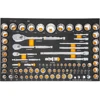 83 Piece Mechanics Tool Set with EVA Foam Tray  1/4'', 3/8", 1/2" Drives  90-Tooth  SAE & Metric  86529 garage storage 1