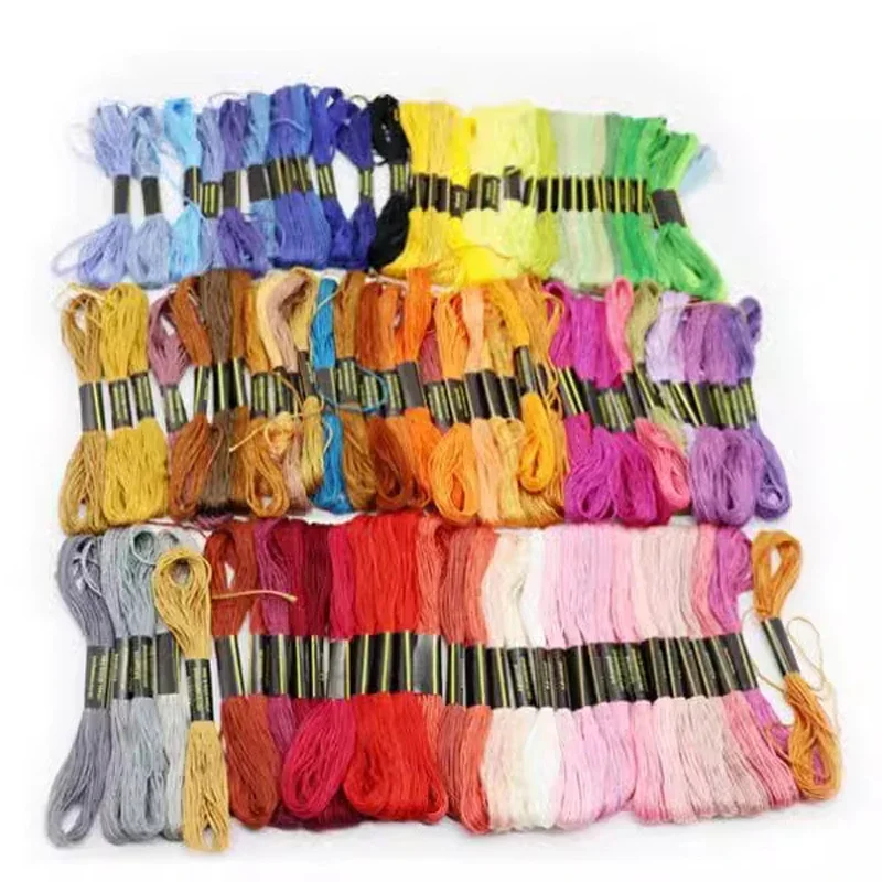 Hot 50pcs Friendship Bracelet Rainbow Embroidery Thread Cross Stitch Embroidery Thread Cotton Bracelet Silk Thread