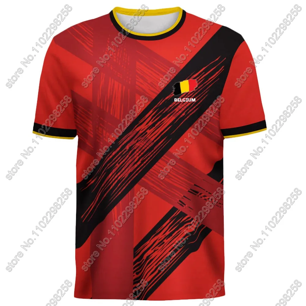 Maillot Belgium National Jersey team Fans T Shirts 3D Print Mens Shorts Running Streetwear Casual Training Suit Clothe