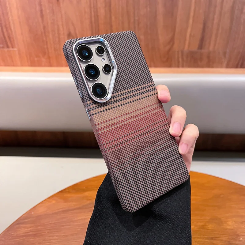ELVEV Luxury Carbon Fiber Kevlar Pattern Protective Phone Case
