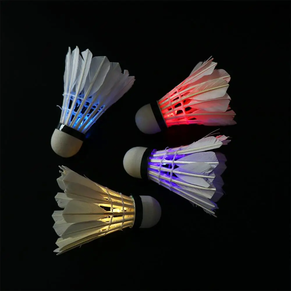 Luminous LED Badminton Dark Night Lighting Balls Lighting Badminton Foam Head Durable Luminous Shuttlecock Outdoor Game