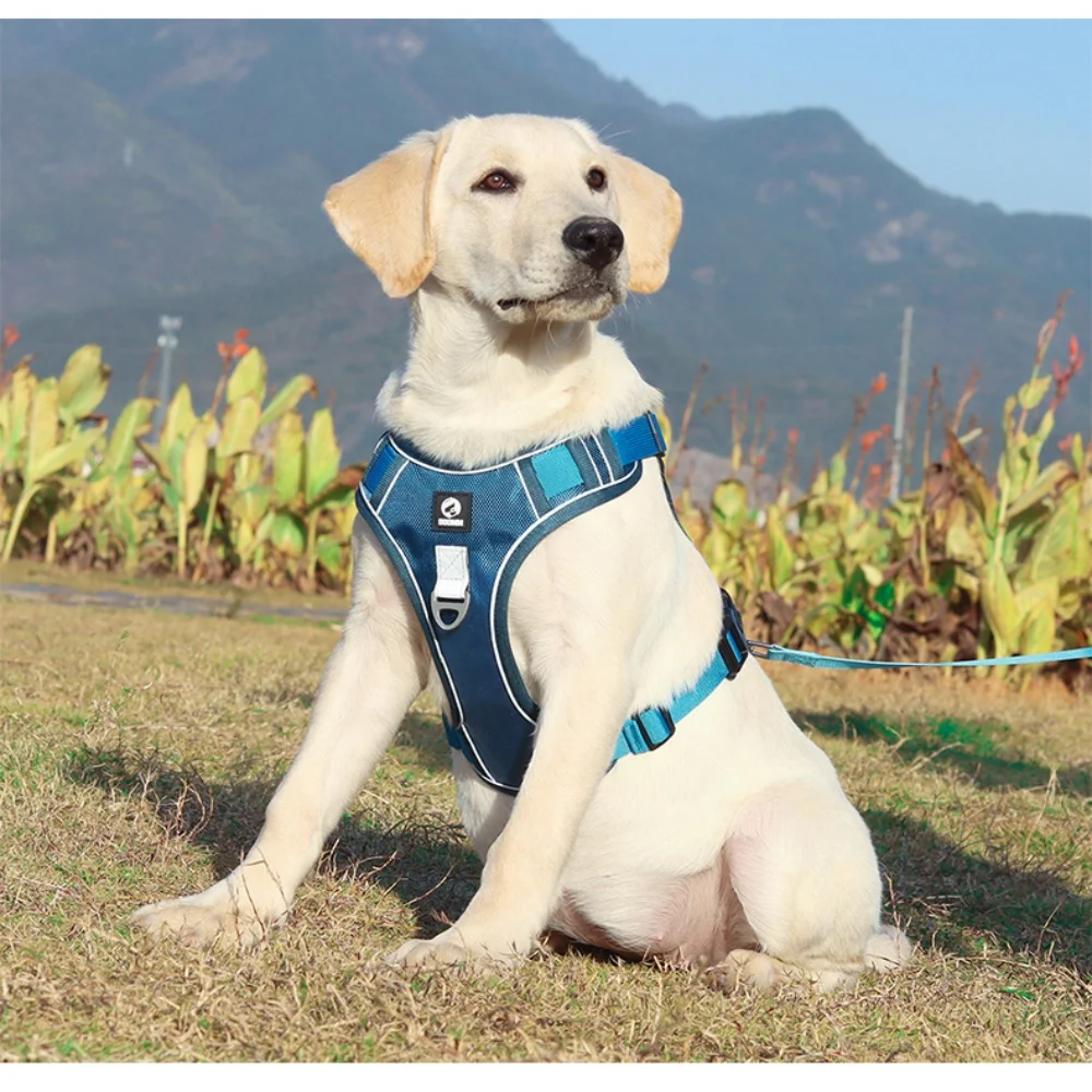 Reflective Adjustable Dog Harness for Medium Large Dog Labrador Army Oxford Cloth Training Vest Walk Comfortable Durable
