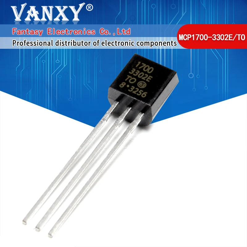 

10PCS MCP1700-3302E/TO TO-92 MCP1700 1700-3302E TO92 MCP1700-3302E Fixed LDO Voltage Regulator