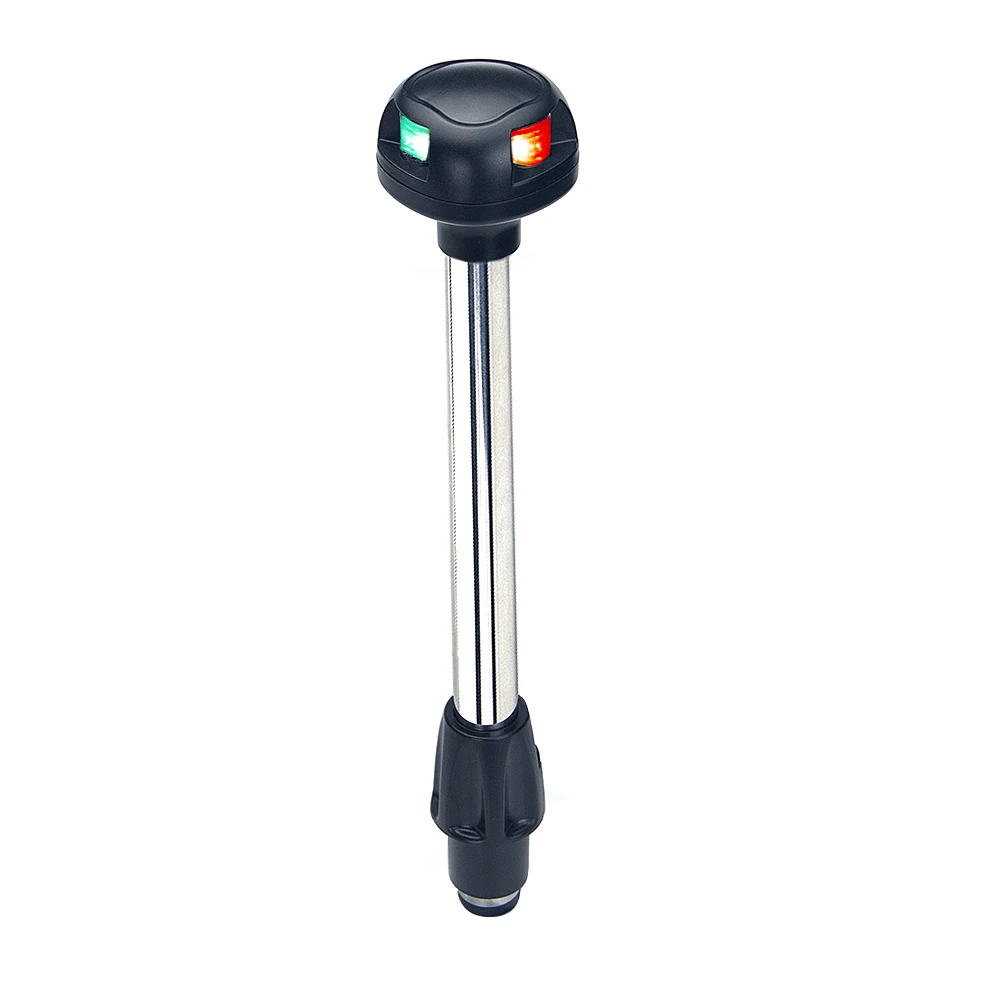 Bow Light LED Boat Navigation Lamp Red And Green Two-Color Pole Removable Base 11 Inches (About 28.2 Cm) ANHEART Marine