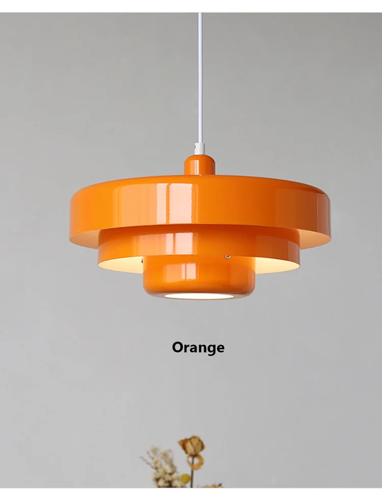 Bauhaus Vintage Orange Chandelier