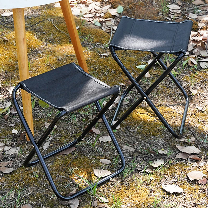 Outdoor Aluminium Alloy Portable Folding Picnic Camping Stool MIni Storage Portable Folding Chairs Fishing Stools Queuing Benche