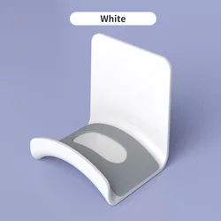 Multi - Color Under Desk Headphone Stand and Wall - Mounted Holder (White wall mount)