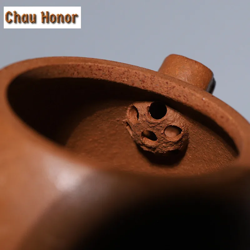 120ml  Yixing Purple Clay Teapots Handmade Side Handle Pot Raw Ore Downhill Mud Tea Brewing Kettle Chinese Zisha Tea Set Gifts
