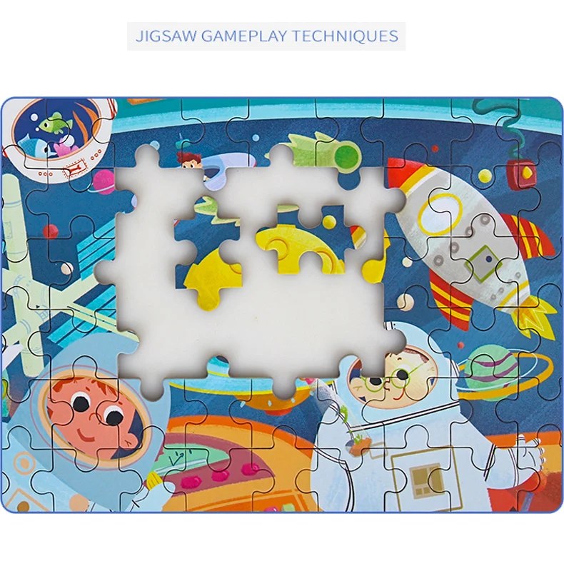 60 Pieces Jigsaw Puzzle Cartoon Animal Vehicle Montessori Games