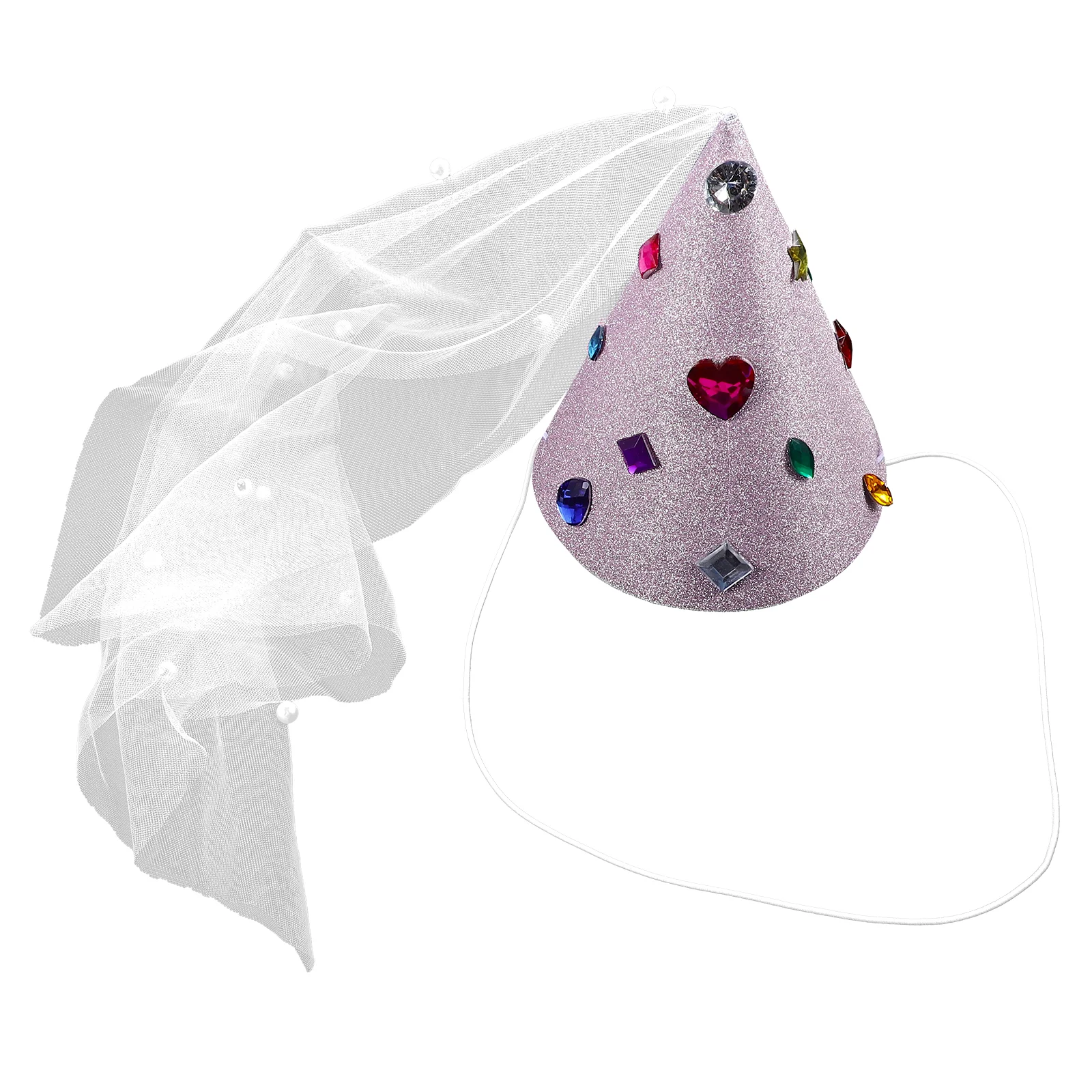 

Mesh Birthday Hat Paper Hats Party For Kids Prop Caps Headgear Holiday Children