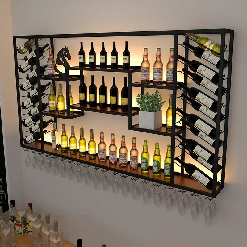 Whisky Club Bar Cabinet Small Metal Unique Holder Wine Cabinets Modern Industrial Restaurant Adega Barzinho Hotel Furnitures