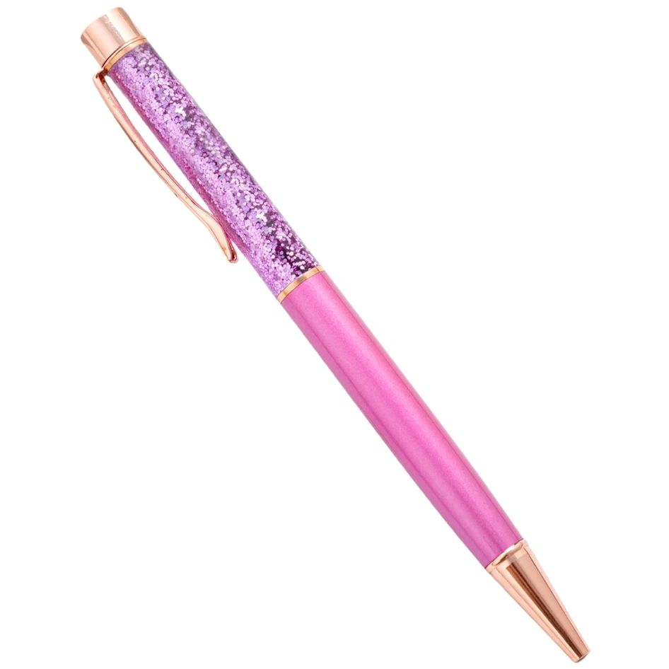 Vibrant Oil Gold Quicksand Luxury Ballpoint Pen - Premium Rotating Metal Design, 1.0mm Tip for School and Office Use