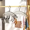 20Pegs Stainless Steel Clothes Drying Hanger Windproof Clothing Rack Clips Sock Laundry Airer Hanger Underwear Socks Holder 1