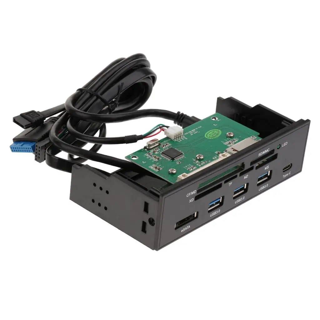 다기능 전면 패널 카드 리더, 5.25 인치 미디어 대시보드, USB3.0