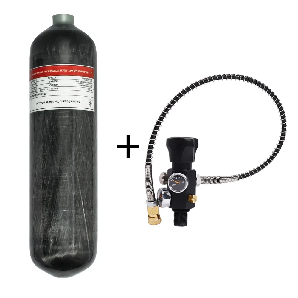 TUXING 300Bar 4500Psi 3L High Pressure Tank Carbon Fiber Cylinder HPA Double Met