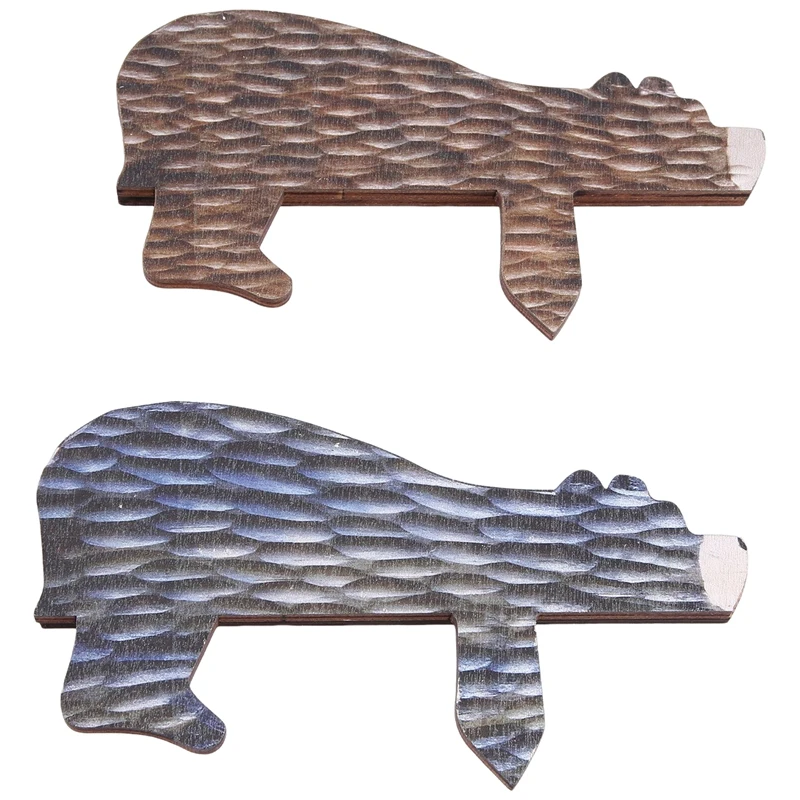 

2 шт., деревянные украшения в виде коричневого медведя