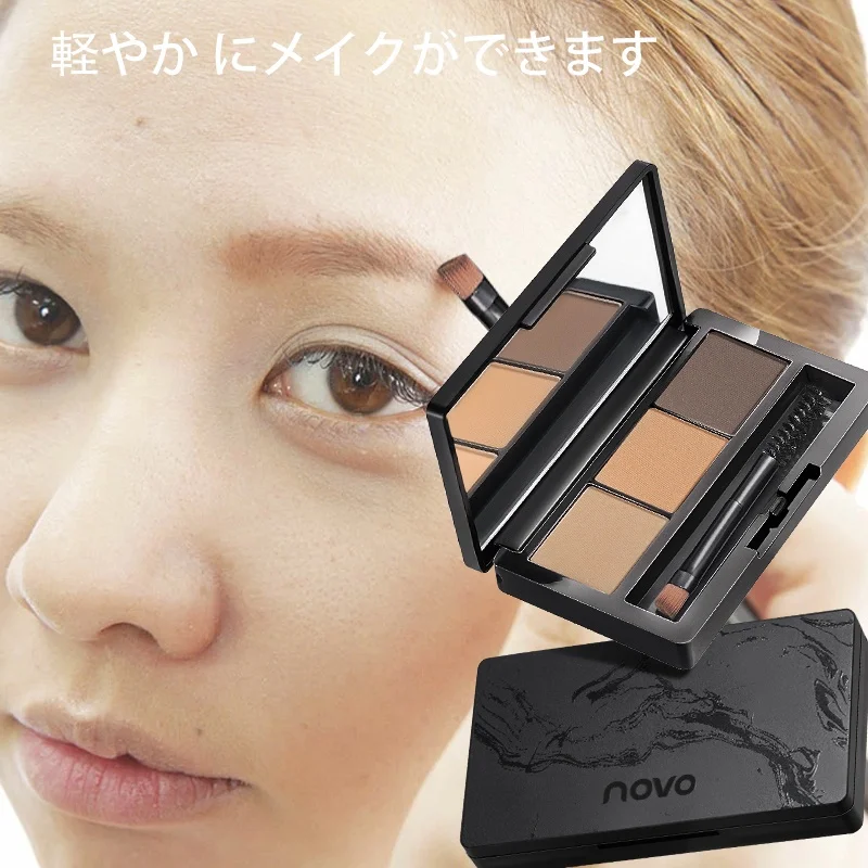 Description Picture 2 of item3-in-1 Waterproof Eyebrow Powder, Beginner-Friendly, with Brush Mirror - Long-Lasting Smudge-Proof, Precision Eyebrow Styling