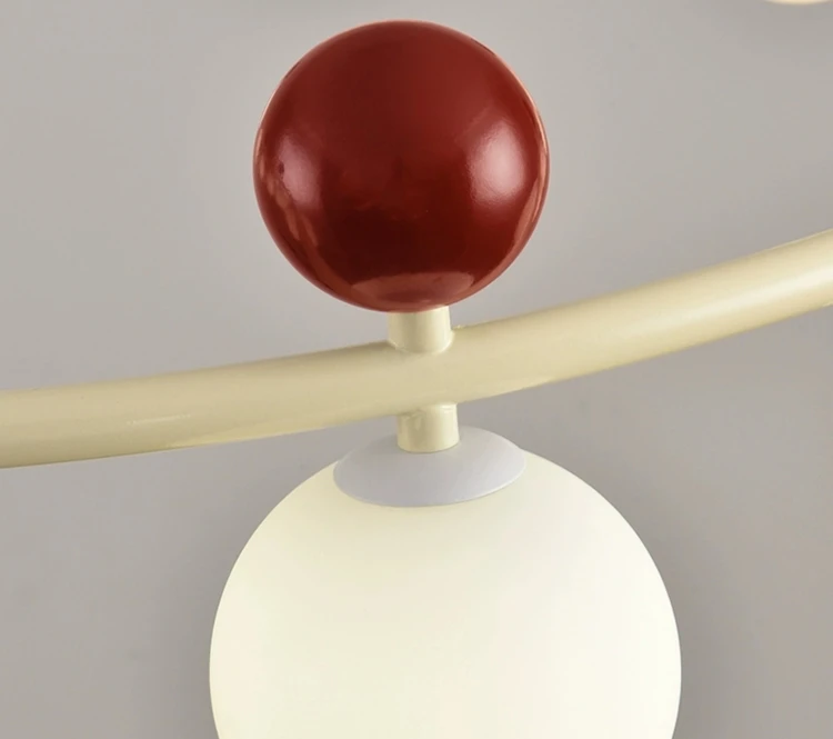 LED Creme Stil Kronleuchter Französisch Glas Ball Anhänger Lampe Für Wohnzimmer Schlafzimmer Restaurant Moderne Esstisch Hängen Lampe – Detail 20