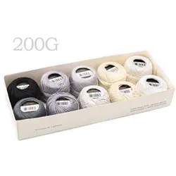 Premium Mercerized Egyptian Cotton Pearl Thread - Assorted Vibrant Colors, Size 8, 40m Balls (G)