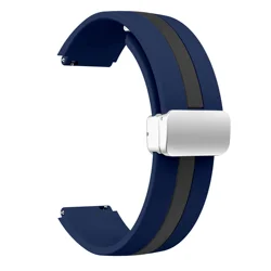 Magnetic Button Bracelet Universal Watch Strap, Available in Multiple Widths - 22mm (MU Black - S)