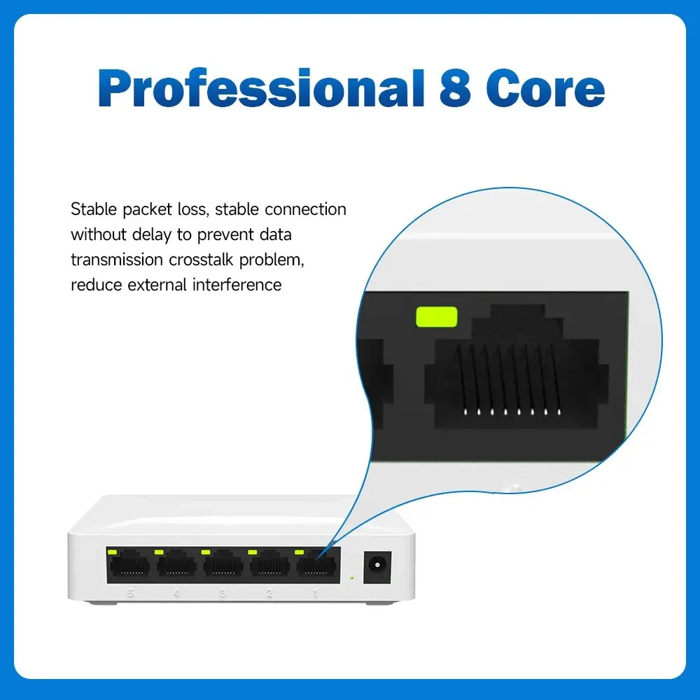 PIX-LINK GS05 기가비트 네트워크 이더넷 스위치 어댑터, 5 포트, 10 100 1000Mbps, 고속 RJ45 이더넷 스위처 LAN 허브
