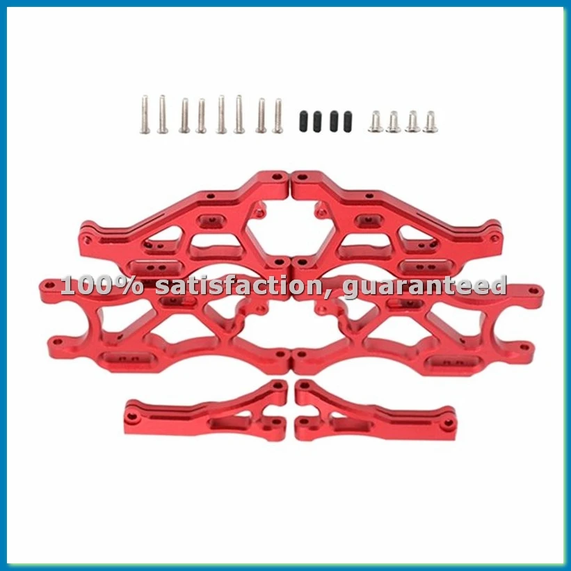 Arrma 1/7 Limitless Infraction 6S 1/8 6S Rc 자동차 업그레이드 부품 Red-ABVK용 금속 전면 및 후면 서스펜션 암 세트