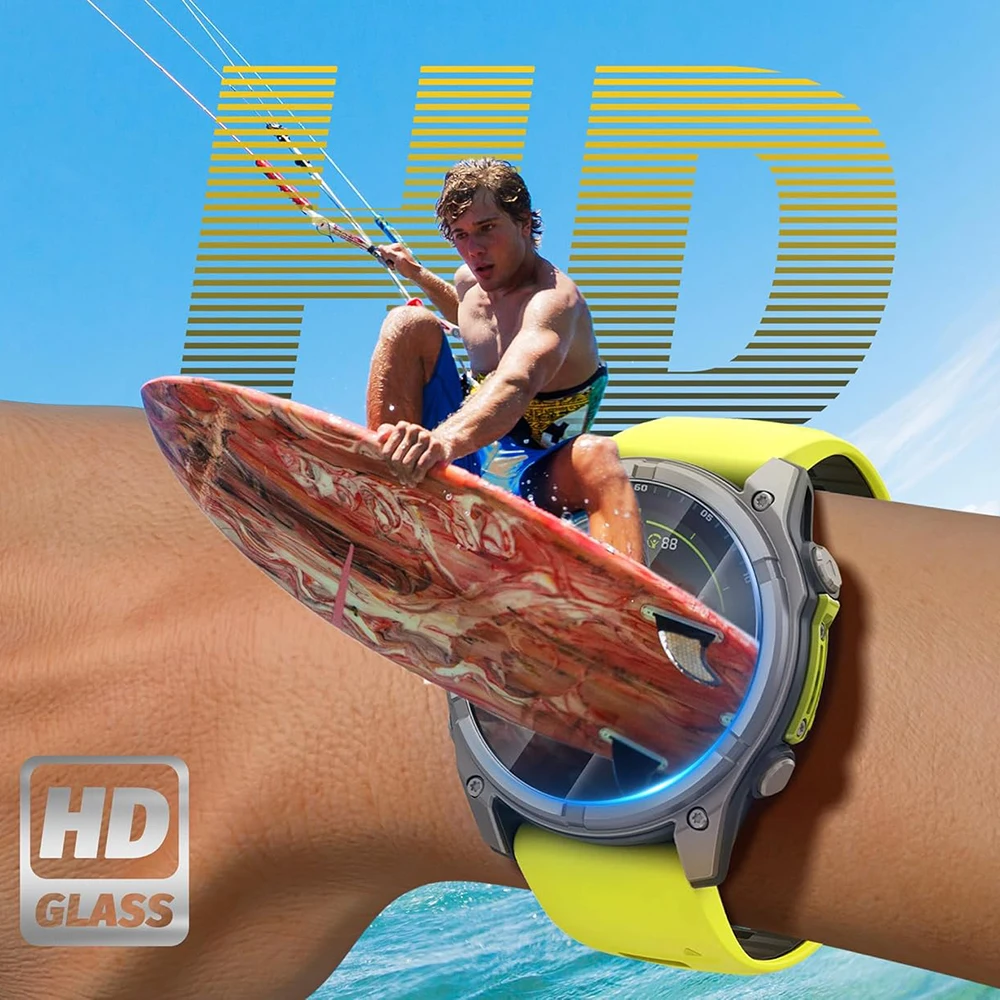 Premium Tempered Glass Screen Protector for Smartwatches - Anti-Scratch Protective Cover