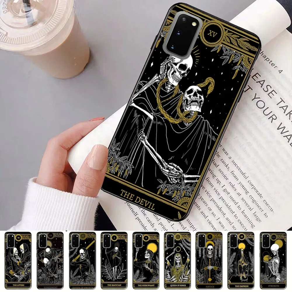 

Death Tarot Phone Case For Samsung S 9 10 20 21 22 23 30 23plus lite Ultra FE S10lite Fundas