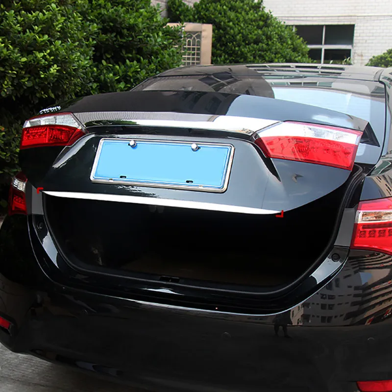 

Подходит для Toyota Corolla 2014, 2015, 2016, 2017, Задняя Крышка багажника, Задняя Крышка багажника, нижняя крышка багажника, отделка, декоративная молдинговая полоса