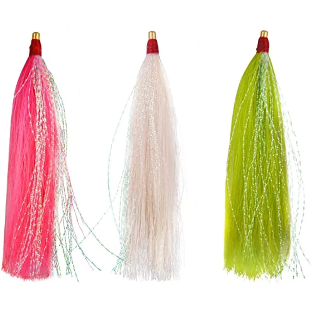 6Pcs Bucktail Teaser Fishing Lure Esca Artificiale Saltwater Fishing Rig Fluke Flounder Rig Lure Accessori Per La Pesca