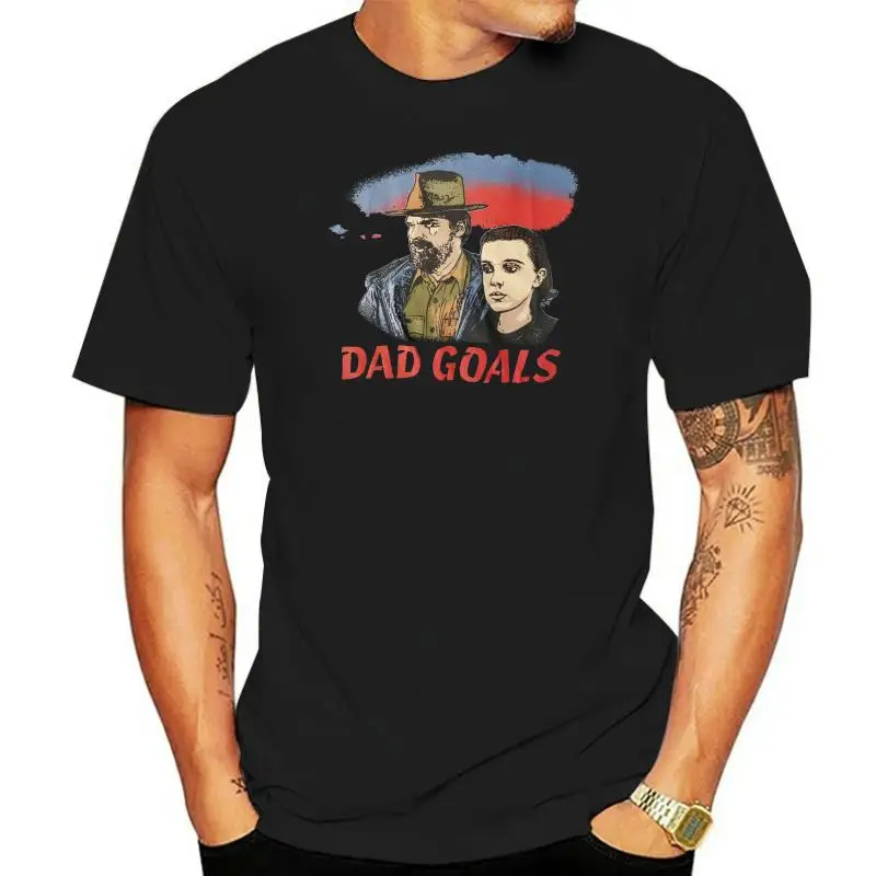 thumbnail image 1 of Stranger tee Things Dad Goals Chief Hopper Eleven TV Show Mens T Shirt, 1 of 5