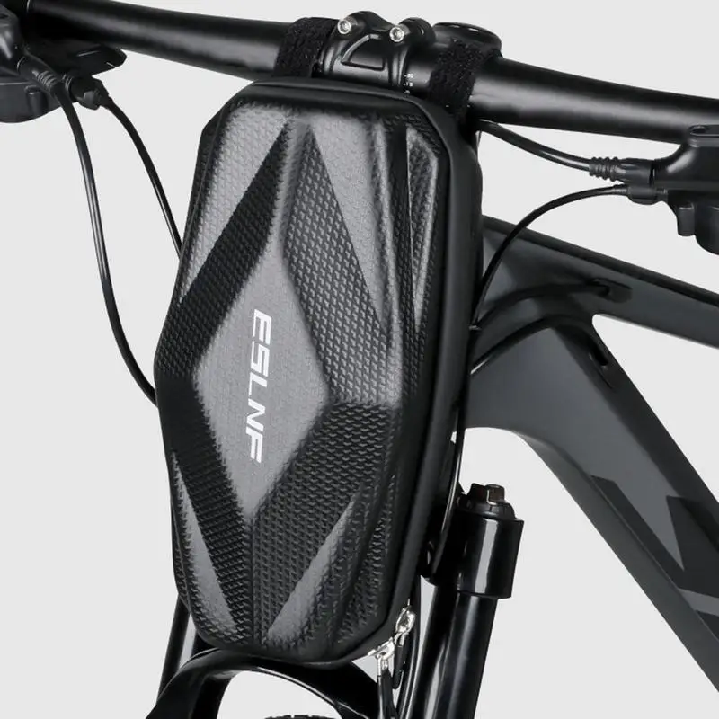 

Electric Scooter Bag Double Zipper Waterproof Hard Shell Bicycle Front Bag Large Capacity Scooter Bags Safe Reflective Handlebar