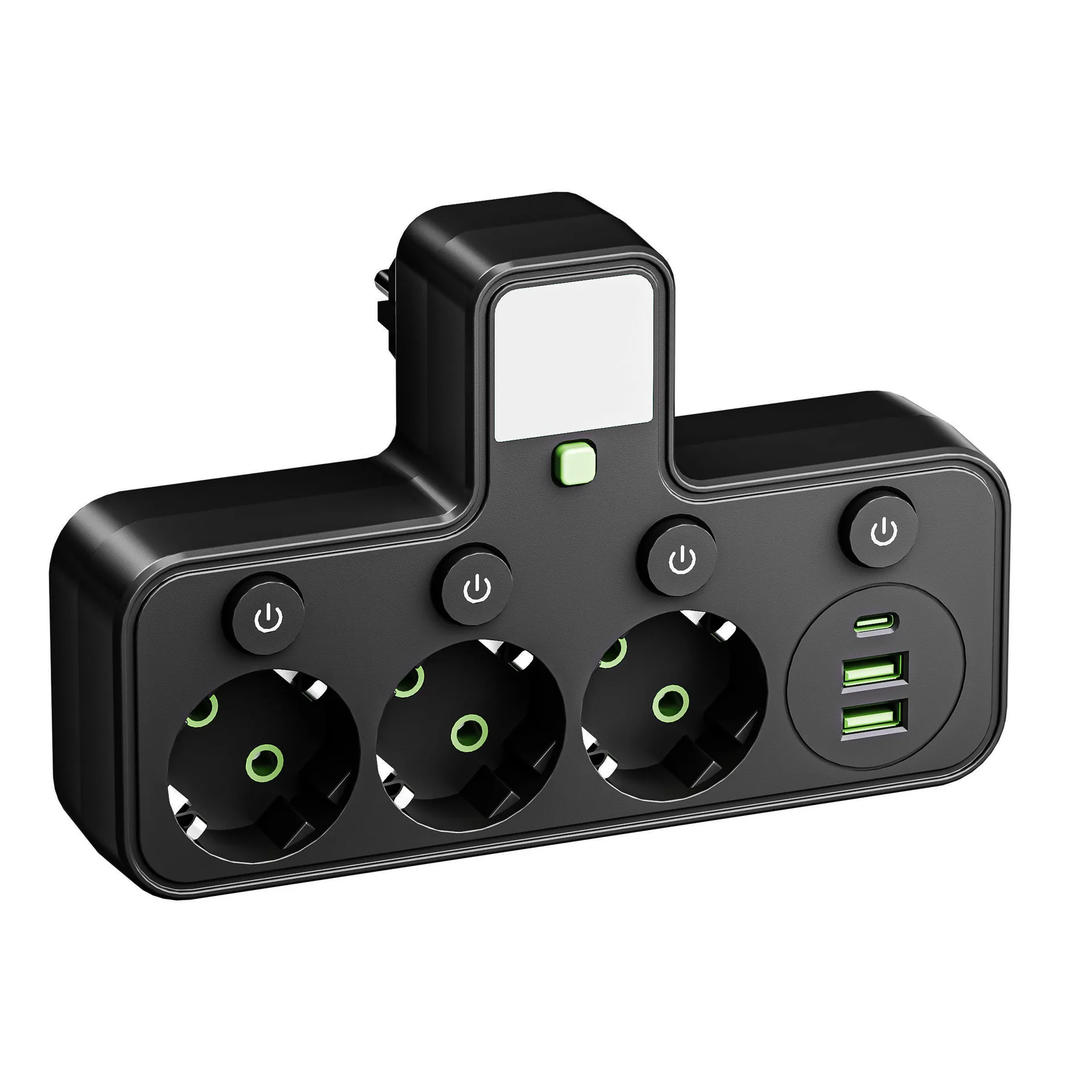 European Multi-Socket Wall Power Plug Adapter
