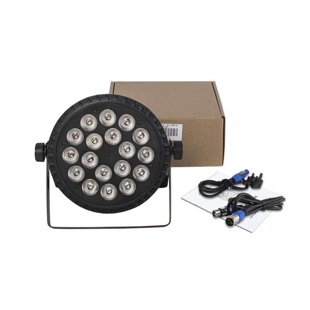 SHEHDS LED 4pcs 18x12W RGBW/18x18W RGBWA+UV Flat Par Lighting 5