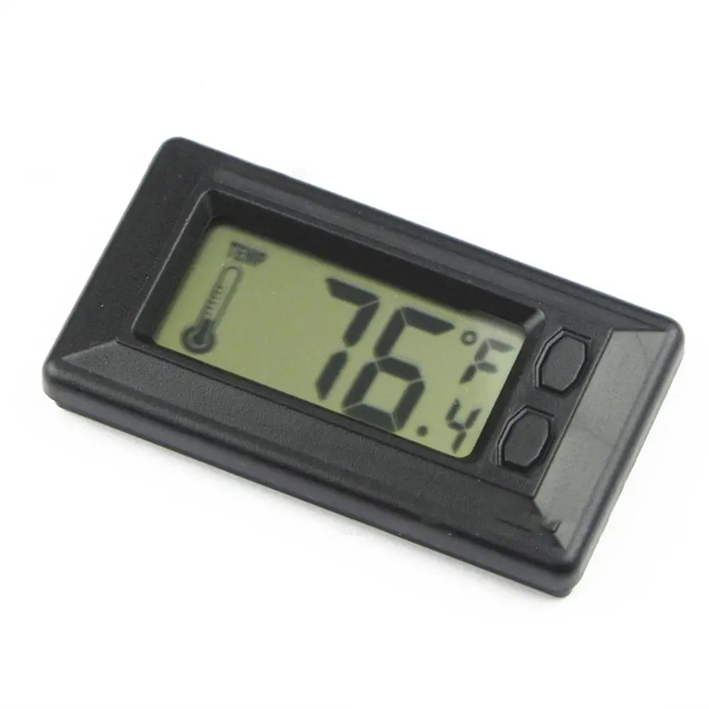 Car Voltmeter Thermometer Car Clock Thermometer Practical Car Electronic Thermometer Ultra-thin Large-screen Lcd Display Interior Digital Thermometer Auto Electronic Accessory