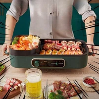 Midea 220V Shabu Shabu All-in-One Deepened Multifunctional Household Shabu Smokeless Grill Pan Roast Fish Roast Meat 1