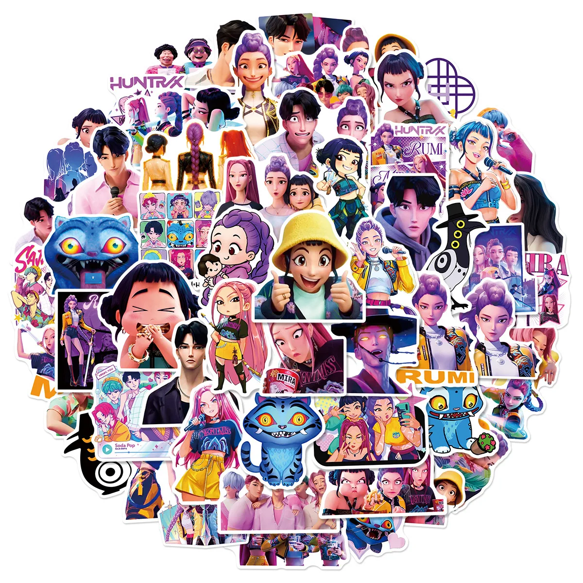 110 Adesivi KPOP Demon Hunters - Stickers Impermeabili Per Laptop, Telefono, Skate - Stile Anime Coreano