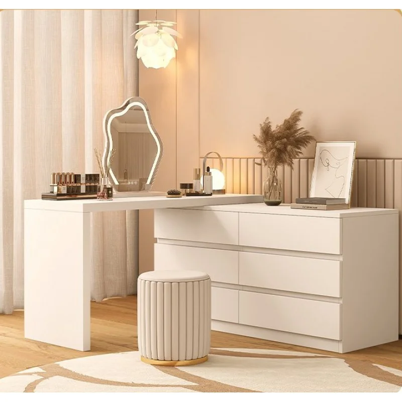 

Современный новый дизайн, многофункциональный регулируемый столик для макияжа с комодом и зеркалом, шкаф для спальни, мебель