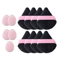 13 powder with black triangle pink finger powder puff set for everyday use makeup setting 1