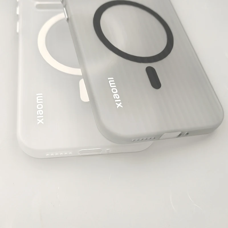 Matte Stripe Translucent Case with Magsafe Wireless Charging Compatibility