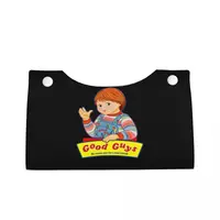 Custom Good Guys Chucky Art Facial Tissue Box Cover Rectangular Child's Play Doll PU Leather Tissue Box Holder for Car Office 2