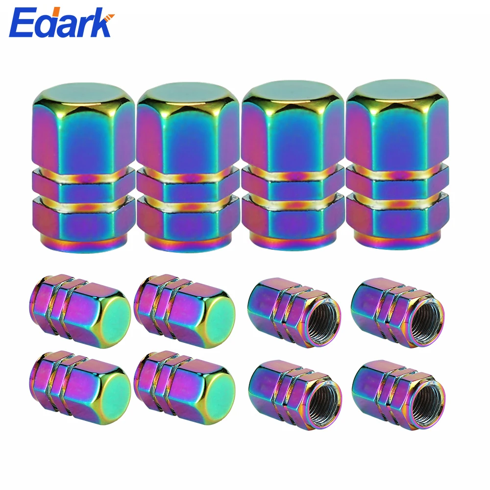 

4Pcs/Set Aluminum Alloy Car Wheel Tire Valve Caps Tyre Rim Stem Covers Airdust Waterproof for Automobiles Motorcycle Truck Bikes