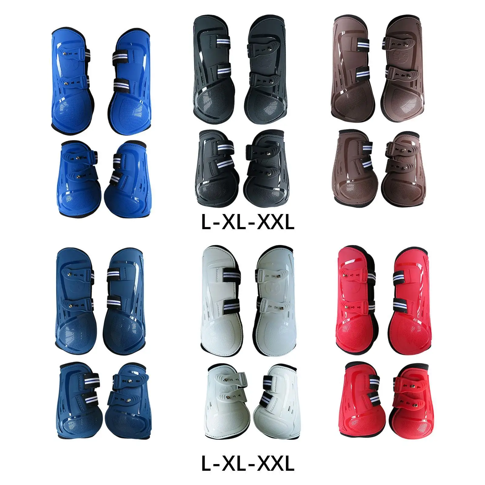 4Pcs Horses Boots Leg Protective Shockproof Support Multifunction Leg Wraps Guard for Jumping Training Equestrian Equipment 2
