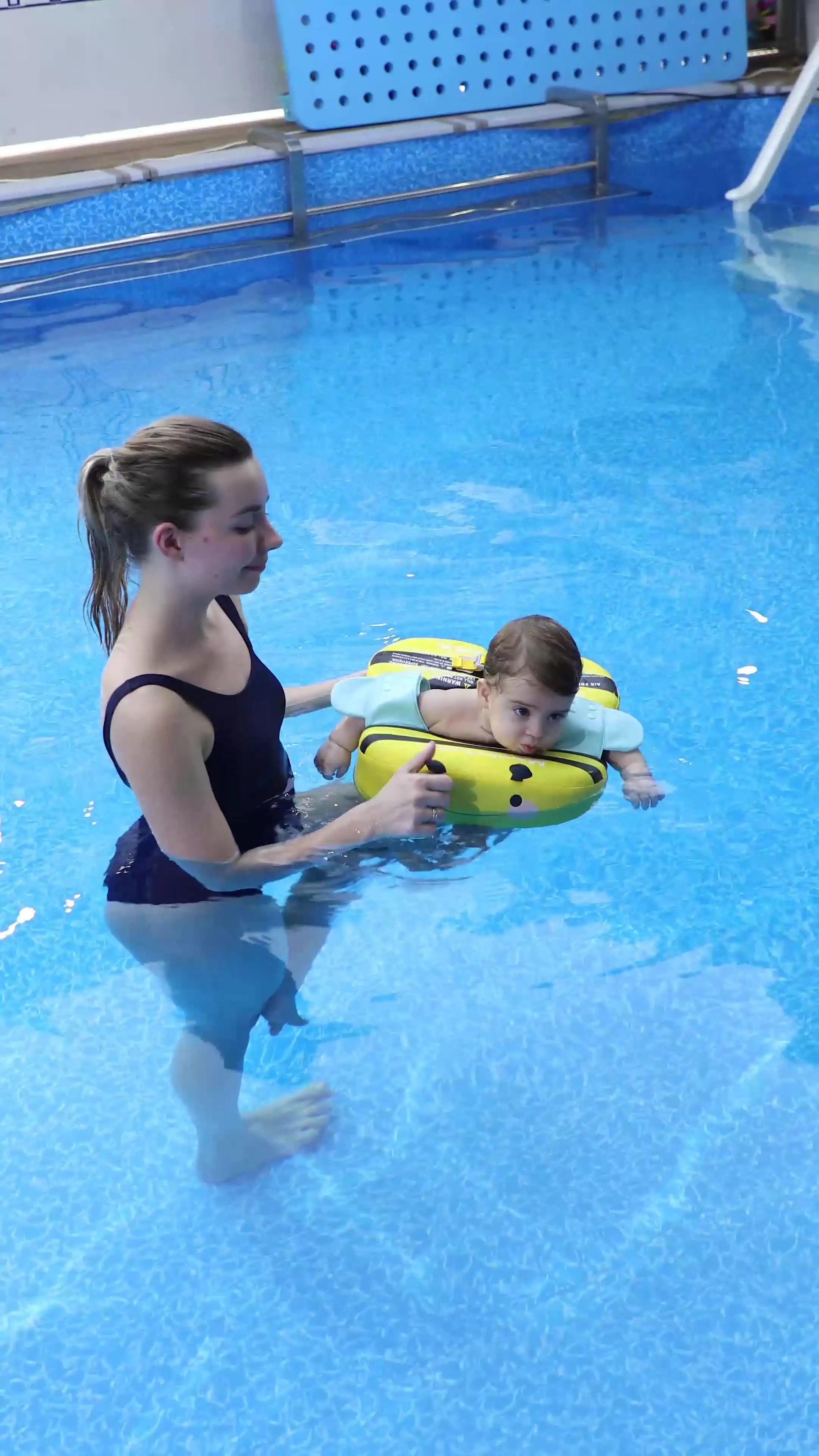 Flotador para para bebés con Dosel: Silla Flotante para, Entrenador Flotante con sombrilla Ajustable | Asiento de Agua para bebé, Asiento de Agua