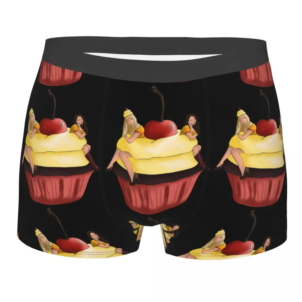 

Max And Caroline Colour Broke Girls Max Caroline Cupcake Underpants Homme Panties Man Underwear Comfortable Shorts Boxer Briefs