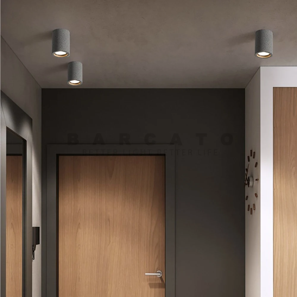 Cement Downlight Surface Mounted Spotlight GU10 Led Ceiling Lights Minimalist Industrial Lamp Living Room Corridor Kitchen Aisle led ceiling light,led downlight,led spotlight
