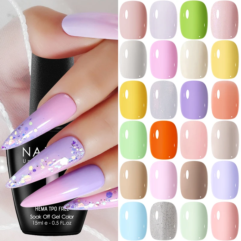 NAILCO Premium Soft Color Gel Polish - Vibrant Semi-Permanent Varnish, HEMA & TPO Free