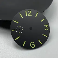 Green Luminous Watch Dial Face - 34.5mm/36mm - Premium Replacement Accessory - 36mm (Green)