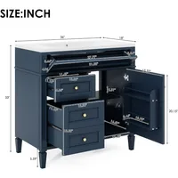 Bathroom Organizers, Bathroom Vanity With Sink, Modern Bathroom Cabinet With Drawers And Tip Out Drawer, Freestanding Bathroom V 2